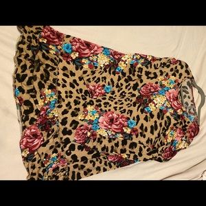 NWOT cheetah and floral dress.